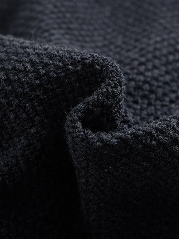 Crochet Knit Cardigan - Charcoal