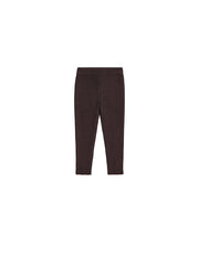 Rib Knit Leggings - Brown
