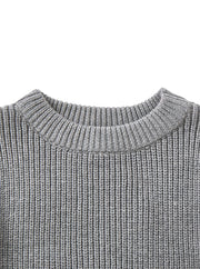 Striped Sweater - Ash Grey