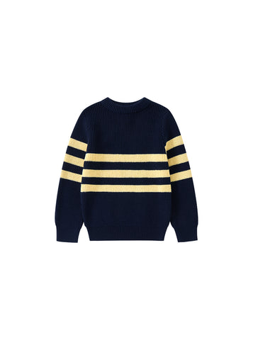 Striped Sweater - Dk. Navy