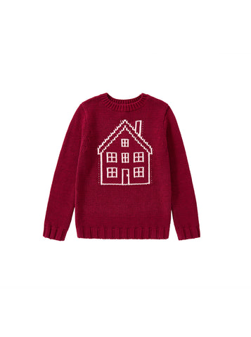 Big House Sweater - Burnt Red Mix