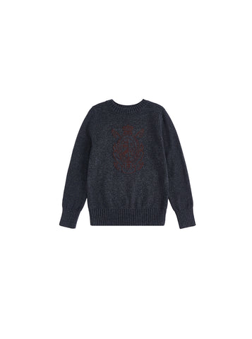 Emblem Sweater - Charcoal Mélange