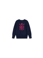 Emblem Sweater - Dk. Navy/Hot Rose Pink