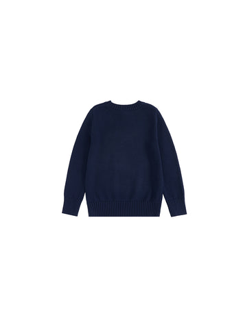 Emblem Sweater - Dk. Navy/Royal Blue