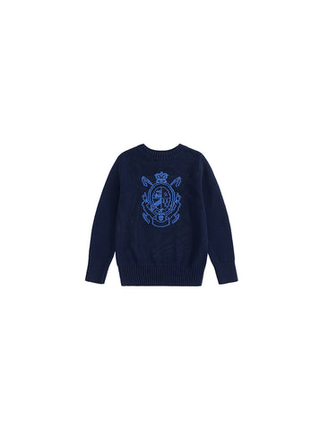 Emblem Sweater - Dk. Navy/Royal Blue