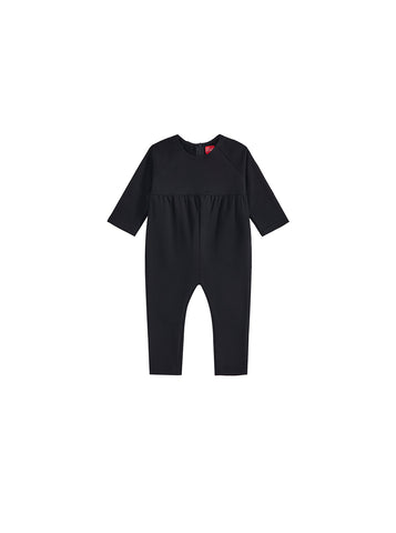 Solid Overall Robe - Black