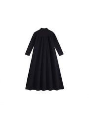 Mock Neck Buttons Robe