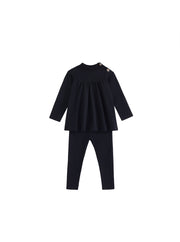 Baby Mock Neck Buttons Set