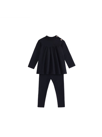 Baby Mock Neck Buttons Set