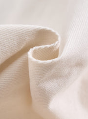Ruffle Corduroy Shirt - Off White