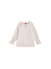 Ruffle Corduroy Shirt - Off White