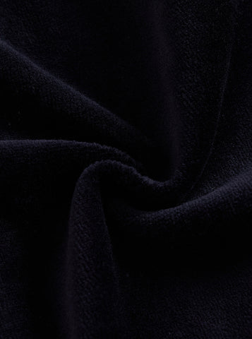 Velour Overall Robe - Black
