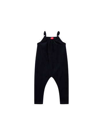 Velour Overall Robe - Black