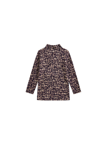 Floral Mock Neck T-shirt