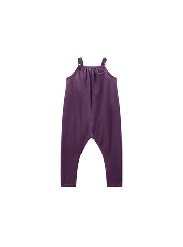 Velour Overall Robe - Plum