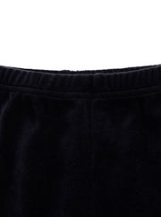 Velour Button Set - Black
