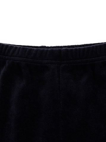 Velour Button Set - Black