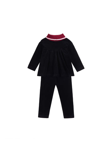 Baby Turtleneck Gathered Set