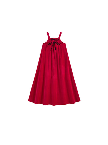 Jumper Cotton Velour Ribbon Robe - Strawberry