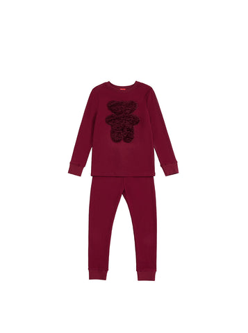 Fur Bear Set - Maroon