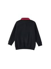 Corduroy Collar Polo - Black