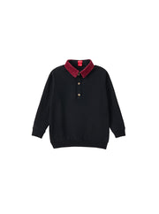 Corduroy Collar Polo - Black