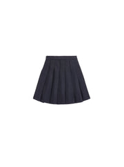 Denim Pleated Skirt
