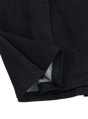 Denim Pleated Skirt