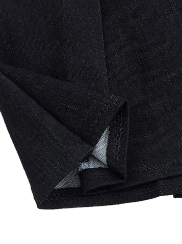 Denim Pleated Skirt