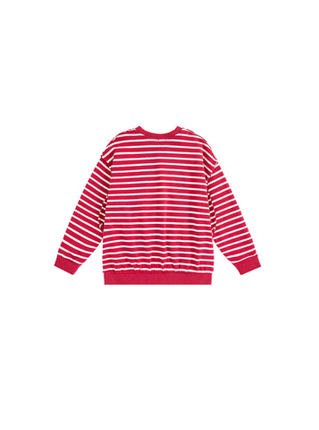 Classic Stripe Top - Burgundy/White