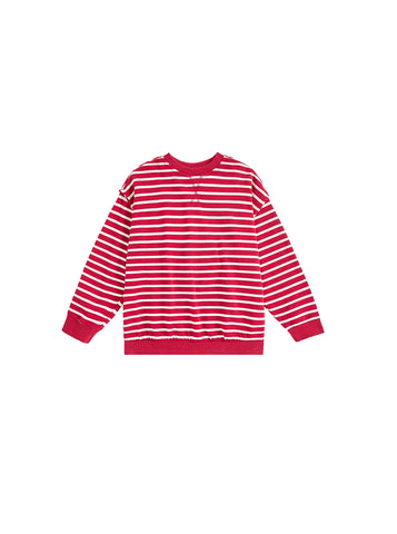 Classic Stripe Top - Burgundy/White