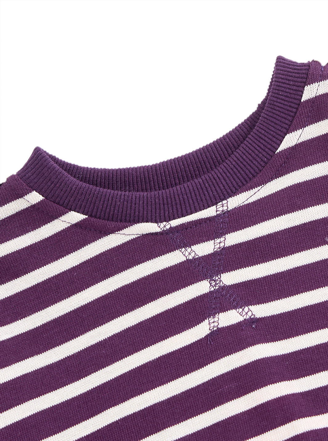 Classic Stripe Top - Plum/White