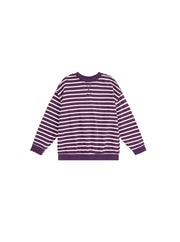Classic Stripe Top - Plum/White
