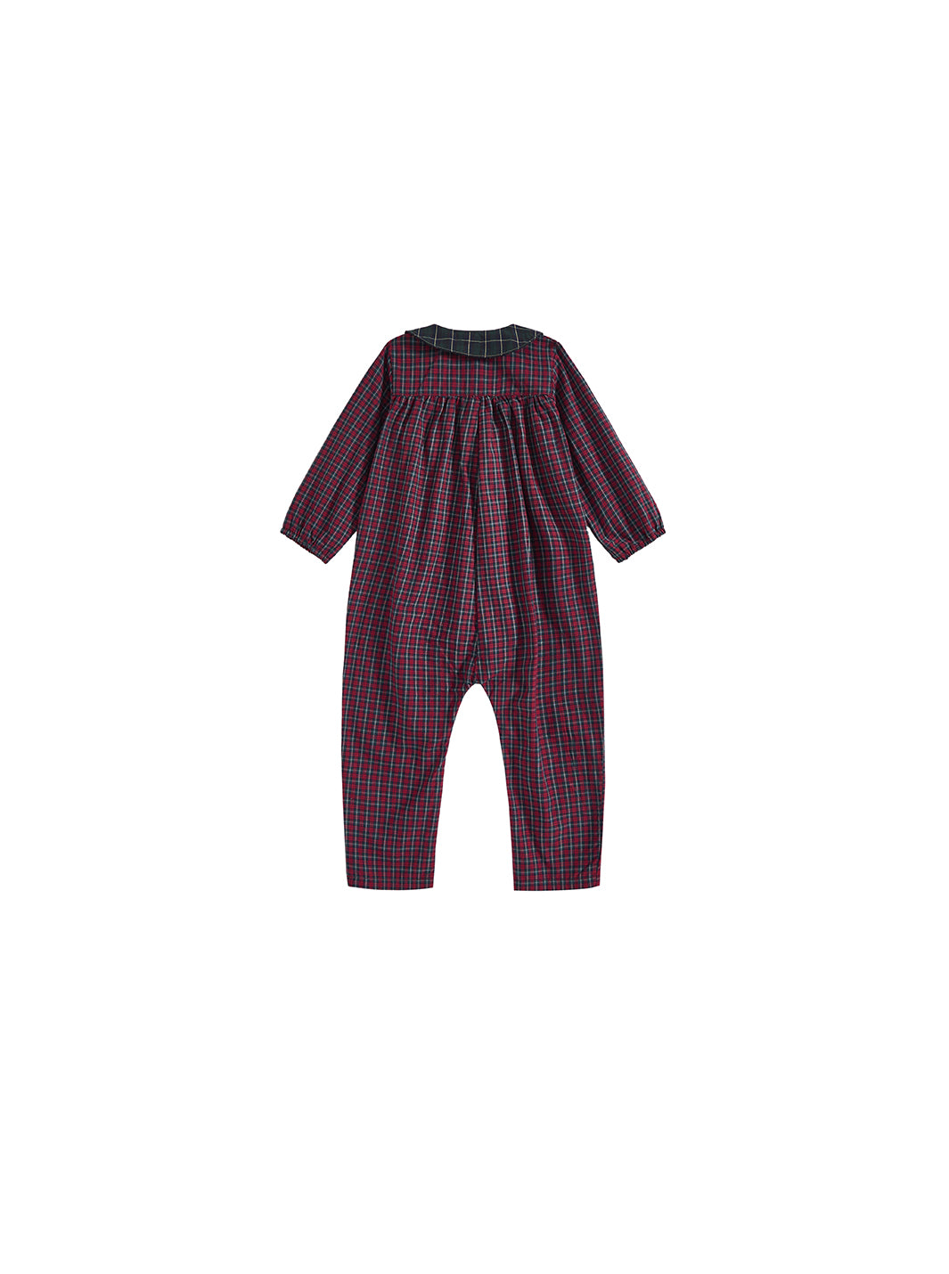 Plaid Collar Overall