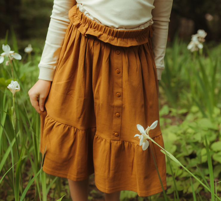 Low Cut Skirt - Camel