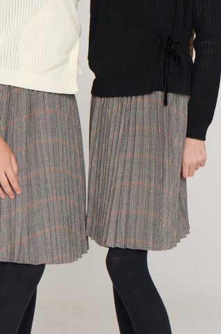 Plaid Accordion Pleated Skirt