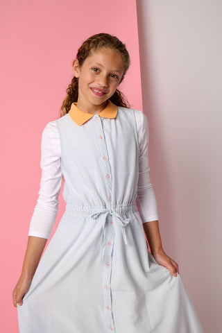 Striped Tea-length Jumper