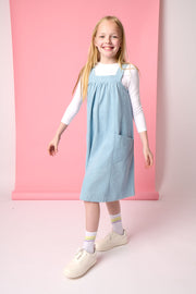 Denim Trim Jumper - Pale Blue Denim