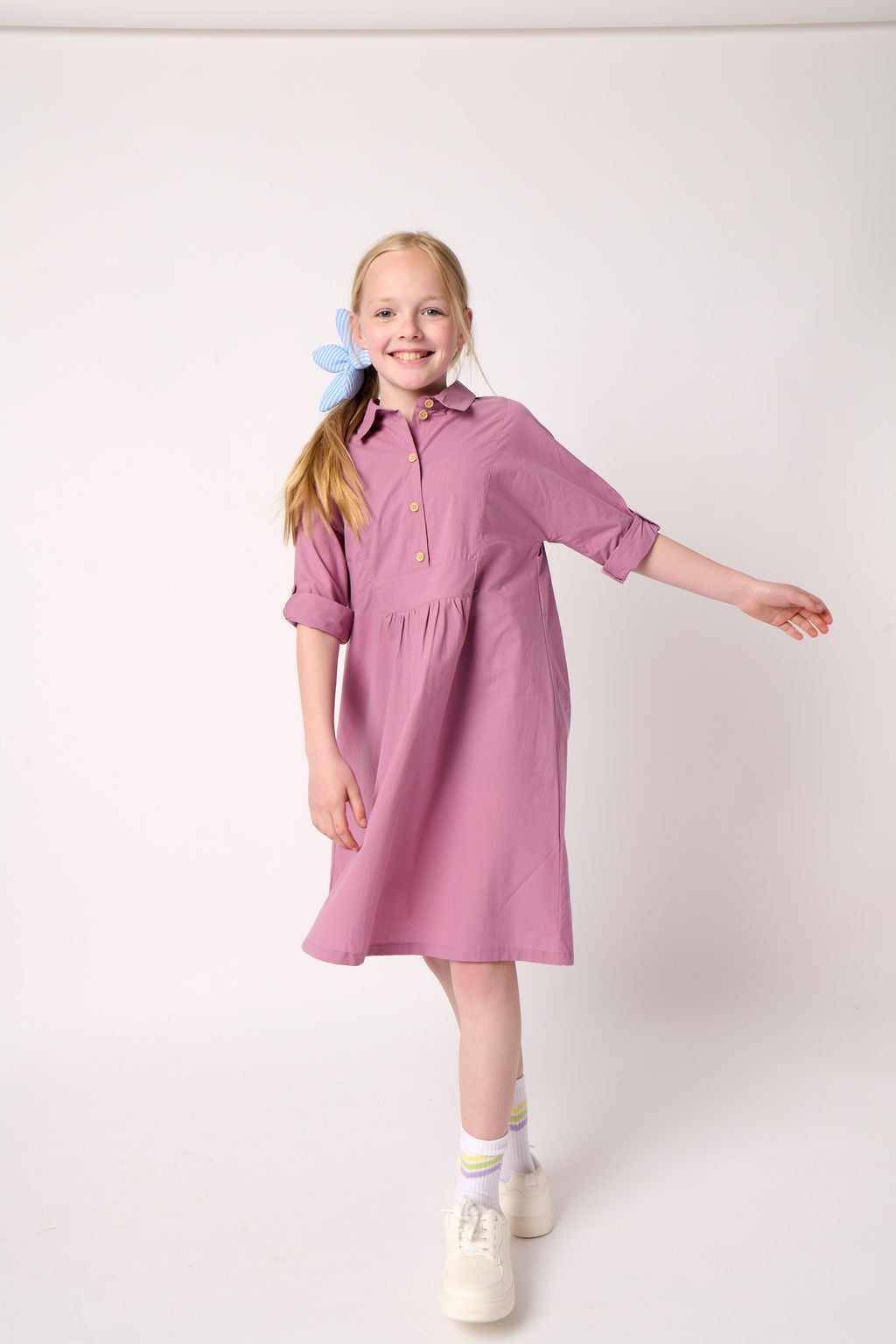 Bib Dress - Purple