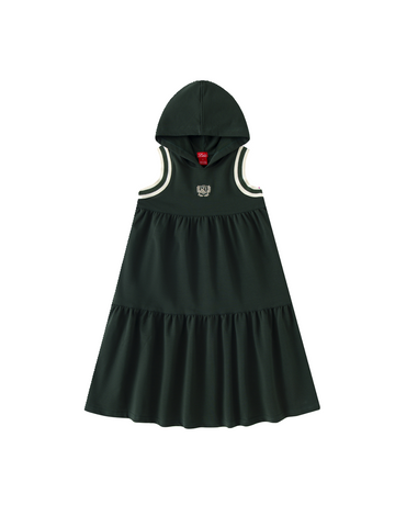 Emblem Hooded Tiered Jumper