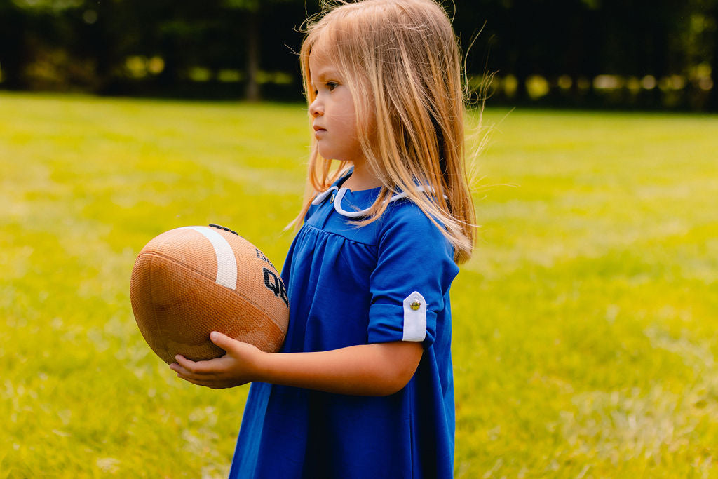 Color Combo Dress - Deep Royal blue