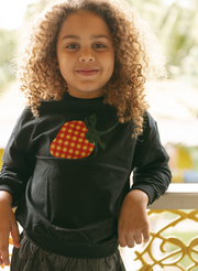 Top con estampado de fresas - Negro