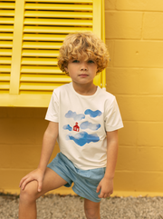 Cloud Print Short Sleeve T-shirt