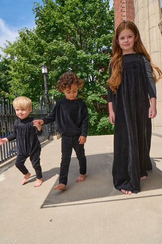 Strap Jumper Robe - Black
