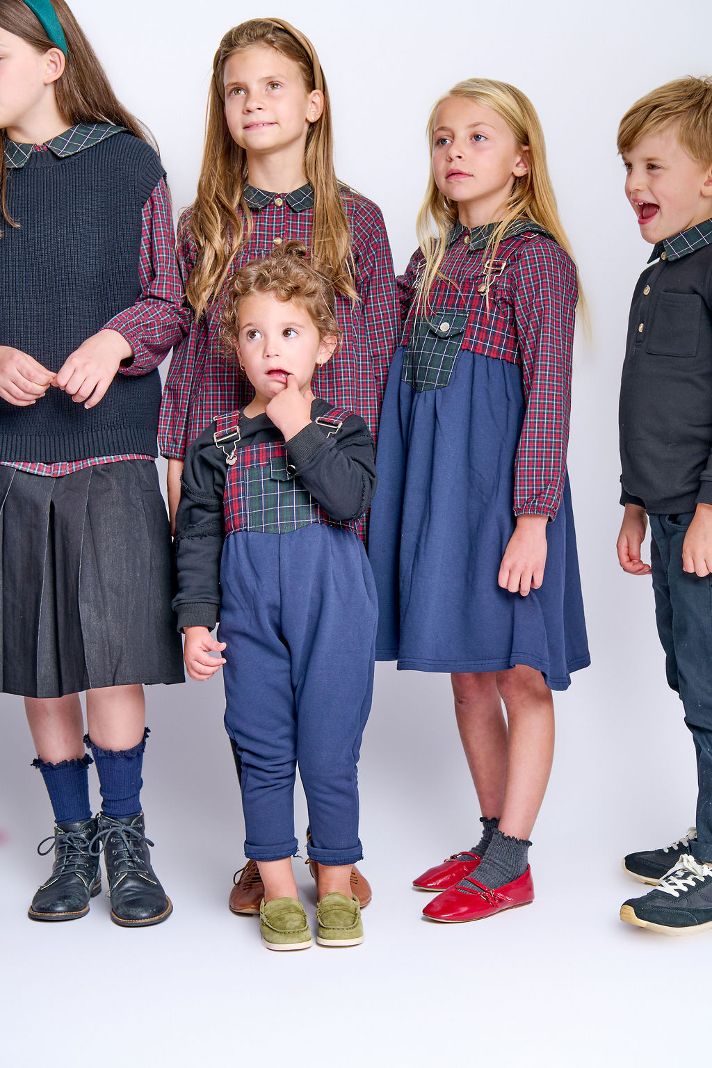 Plaid Sailor Collar Dress