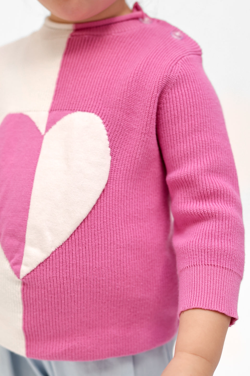 Half Heart Combo Sweater