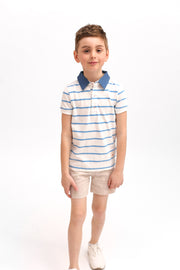 Combo Collar Short Sleeve Polo