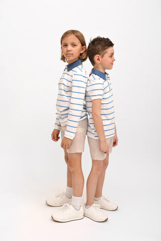 Combo Collar Short Sleeve Polo