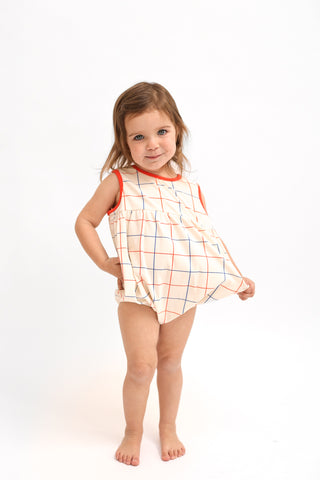 Baby Square Print Romper