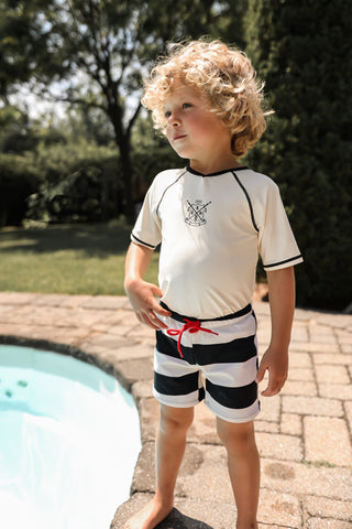 Boys Striped Swim Set